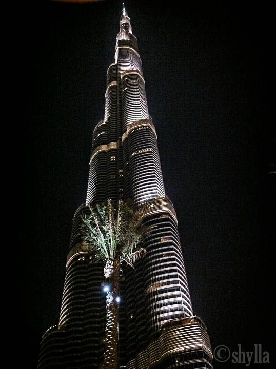 Burj Khalifa at night (phone photo)